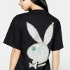 HUF Tops Playboy Black VVS Logo Graphic Tee