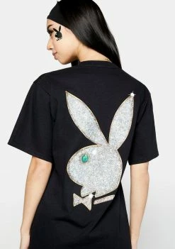 HUF Tops Playboy Black VVS Logo Graphic Tee