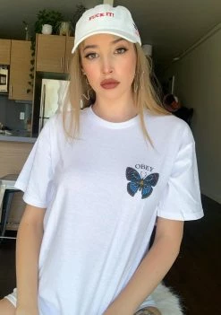 HUF White Fuck It Dad Cap