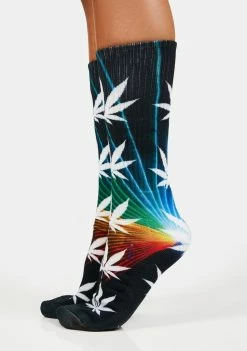 HUF Noir Digital Plantlife Crew Socks