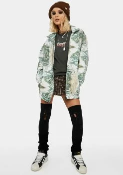 HUF Outerwear Swirl Oversized Full Zip Fleece