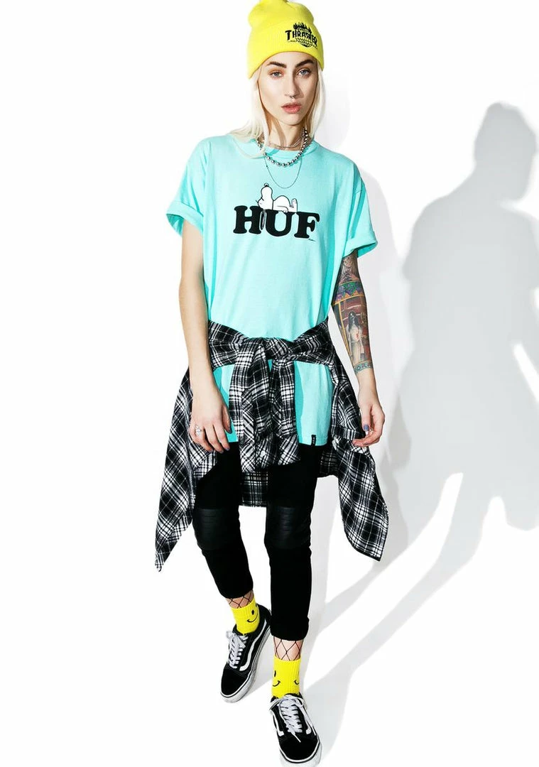 Best Sale ⌛ HUF Tops X Snoopy Classic Tee ❤️ 7 HUF Tops X Snoopy Classic Tee