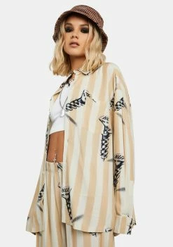 HUF Screw It Woven Long Sleeve Top