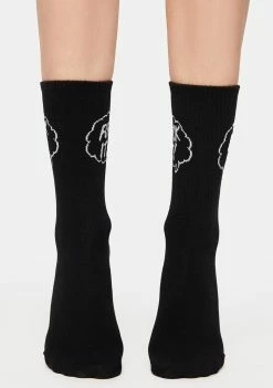 HUF Black Fuck It 1/4 Socks