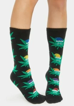 HUF Socks & Tights Green Helpers Socks