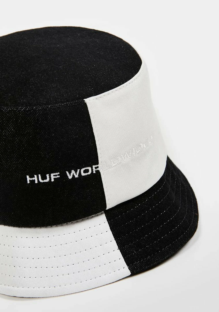 Budget ๐งจ HUF Hats Black Block Out Bucket Hat ๐ 5 HUF Hats Black Block Out Bucket Hat