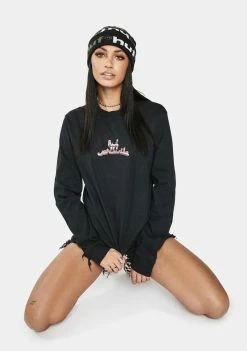 HUF Tops Drinking With The Devil Graphic Long Sleeve Tee