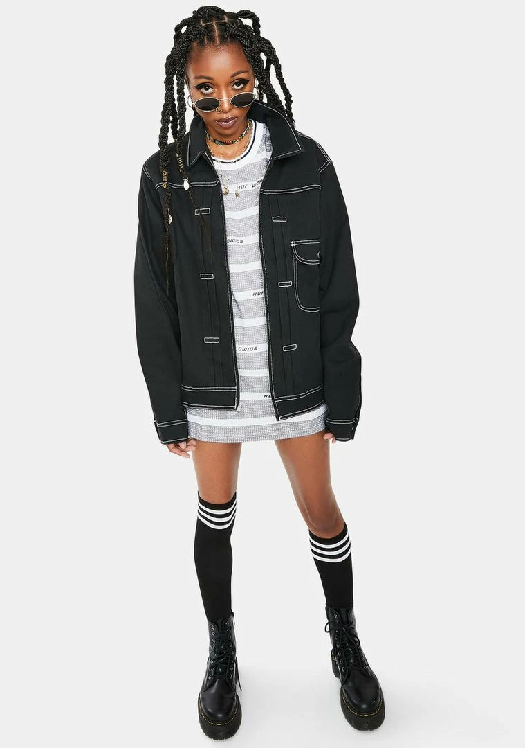 Hot Sale π₯° HUF Lincoln Trucker Jacket π 5 HUF Lincoln Trucker Jacket