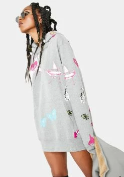 HUF Tops Grey Heather Kei Pullover Hoodie