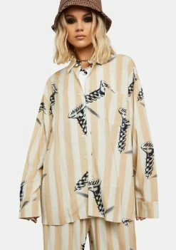 HUF Screw It Woven Long Sleeve Top