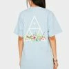 HUF Light Blue Botanical Garden Triple Triangle Graphic Tee