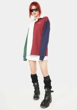 HUF Mick Color Block Rugby Polo Shirt