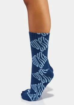 HUF Socks & Tights Navy Argyle Fuck It Crew Socks