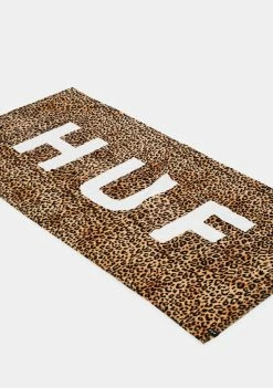 HUF Leopard Print Beach Towel Outdoor