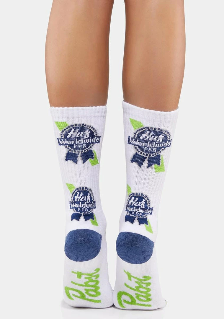 Hot Sale ๐ Socks & Tights HUF X PBR Logo Crew ๐งฆ Socks ๐ 5 Socks & Tights HUF X PBR Logo Crew Socks