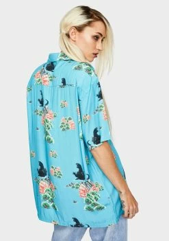 HUF Godzilla Resort Button Up Shirt Tops