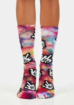 HUF Fuck It Tie Dye Cursor Crew Socks