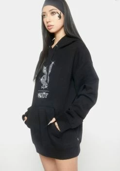 HUF Tops Playboy Rhinestone Pullover Hoodie