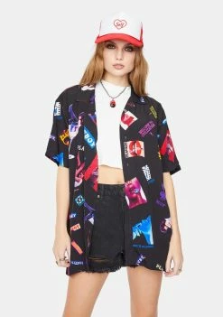HUF Tops X Playboy Collage Woven Button Up Shirt