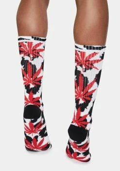 HUF White Animal Style Crew Socks