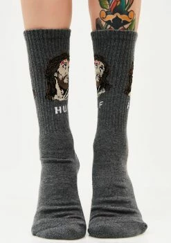 HUF Charcoal December Dudes Series Socks Socks & Tights