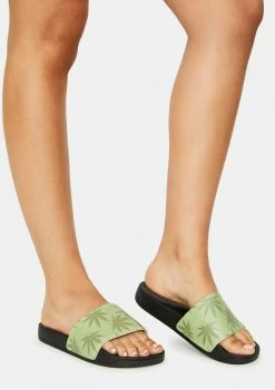 HUF Green Plantlife Graphic Slides