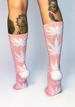 HUF Socks & Tights Candy Pink Plantlife Crew Socks