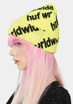 HUF Hats Yellow Campaign Knit Beanie