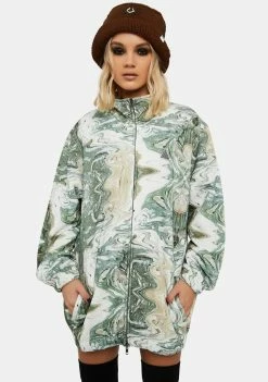 HUF Outerwear Swirl Oversized Full Zip Fleece