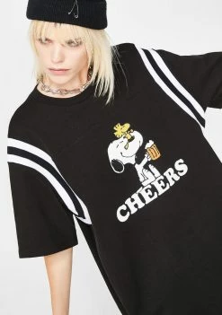 HUF Peanuts Cheers Football Jersey Tops