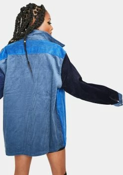 HUF Blue Cord Block Overshirt Tops