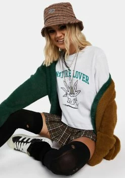 HUF Long Sleeves Nature Lover Crop Long Sleeve Tee
