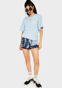 HUF Light Blue Botanical Garden Triple Triangle Graphic Tee