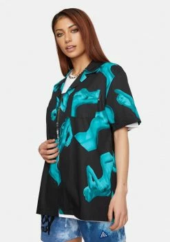 HUF Her Short Sleeve Resort Shirt Tops