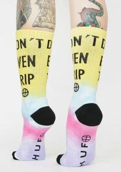 HUF Socks & Tights Don't Trip Crew Socks