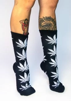 HUF Black Plantlife Crew Socks Socks & Tights