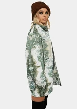 HUF Outerwear Swirl Oversized Full Zip Fleece