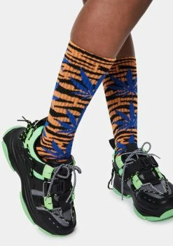 HUF Orange Animal Style Crew Socks