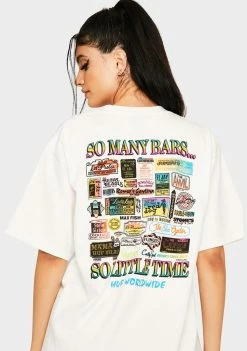 HUF White So Many Bars Graphic Tee