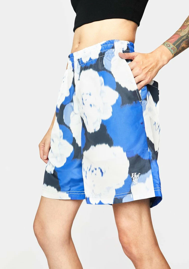 Cheapest 👍 HUF Blue Hamptons Floral Beach Shorts 🛒 3 HUF Blue Hamptons Floral Beach Shorts