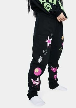 HUF Bottoms Black Kei Fleece Pant