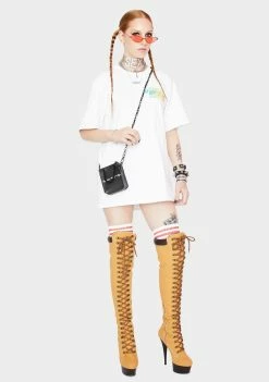 HUF White So Many Bars Graphic Tee