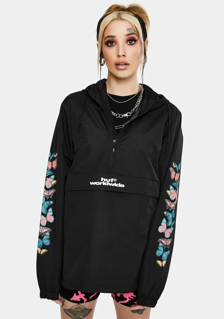 Budget โญ HUF Outerwear Monarch Anorak Jacket ๐ 3 HUF Outerwear Monarch Anorak Jacket