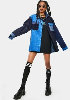 HUF Blue Cord Block Overshirt Tops