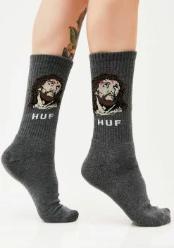 HUF Charcoal December Dudes Series Socks Socks & Tights