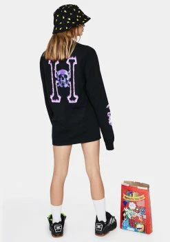 HUF Tops Black Screw Head Classic Long Sleeve Tee