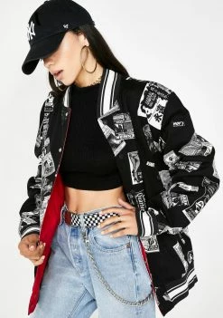 HUF Outerwear Peep Show Varsity Reversible Jacket