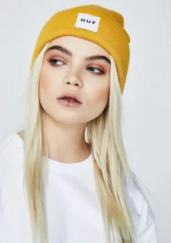 HUF Mustard Box Logo Beanie Hats