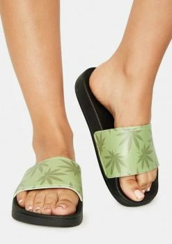 HUF Green Plantlife Graphic Slides