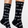 HUF Black Fuck It Crew Socks